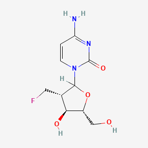 molecular formula C10H14FN3O4 B1199826 4-amino-1-[(3S,4S,5R)-3-(fluoromethyl)-4-hydroxy-5-(hydroxymethyl)oxolan-2-yl]pyrimidin-2-one 