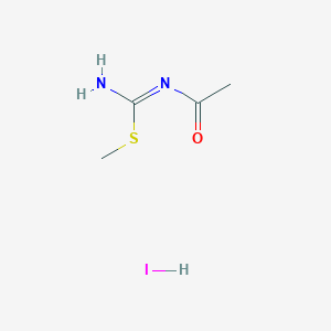 molecular formula C4H9IN2OS B11998288 methyl N'-[(E)-ethanoyl]imidothiocarbamate hydroiodide CAS No. 924-51-6