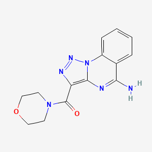 molecular formula C14H14N6O2 B1199835 (5-Amino-3-triazolo[1,5-a]quinazolinyl)-(4-morpholinyl)methanone 