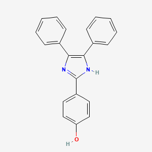 molecular formula C21H16N2O B1199838 4-(4,5-Diphenyl-1H-imidazol-2-yl)phenol CAS No. 1752-94-9