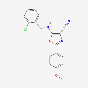 5-[(2-Chlorophenyl)methylamino]-2-(4-methoxyphenyl)-4-oxazolecarbonitrile
