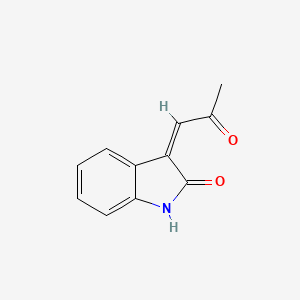 molecular formula C11H9NO2 B1199842 2-Indolinone, 3-acetonylidene- CAS No. 6524-20-5