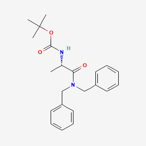 molecular formula C22H28N2O3 B11998473 Tert-butyl (1S)-2-(dibenzylamino)-1-methyl-2-oxoethylcarbamate 