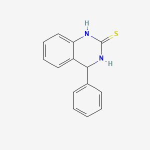 molecular formula C14H12N2S B11998482 3,4-Dihydro-4-phenyl-2(1H)-quinazolinethione CAS No. 63917-28-2
