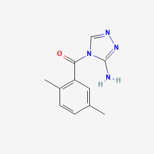 molecular formula C11H12N4O B1199856 (3-Amino-1,2,4-triazol-4-yl)-(2,5-dimethylphenyl)methanone 