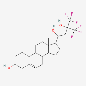 4,4,4-trifluoro-1-(3-hydroxy-10,13-dimethyl-2,3,4,7,8,9,11,12,14,15,16,17-dodecahydro-1H-cyclopenta[a]phenanthren-17-yl)-3-(trifluoromethyl)butane-1,3-diol