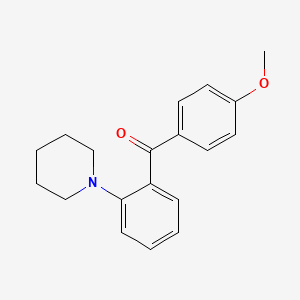 molecular formula C19H21NO2 B11998652 (4-Methoxyphenyl)[2-(1-piperidinyl)phenyl]methanone CAS No. 1262771-61-8