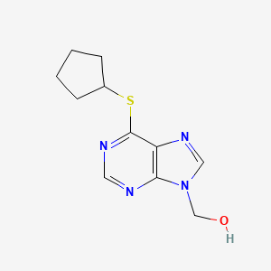6-Cyclopentylthio-9-hydroxymethylpurine