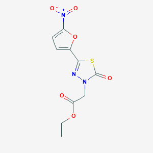 molecular formula C10H9N3O6S B11998746 Ethyl [5-(5-nitrofuran-2-yl)-2-oxo-1,3,4-thiadiazol-3(2H)-yl]acetate CAS No. 52980-64-0