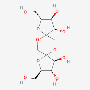 molecular formula C12H20O10 B1199875 (1S,2S,3R,9S,10S,11R)-3,11-Bis(hydroxymethyl)-4,7,12,14-tetraoxadispiro[4.2.48.25]tetradecane-1,2,9,10-tetrol CAS No. 3568-49-8