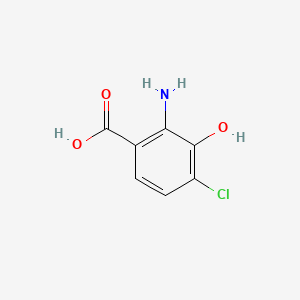 molecular formula C7H6ClNO3 B1199879 2-Amino-4-chloro-3-hydroxybenzoic acid CAS No. 23219-33-2