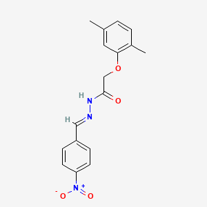 molecular formula C17H17N3O4 B11998828 2-(2,5-dimethylphenoxy)-N'-[(E)-(4-nitrophenyl)methylidene]acetohydrazide 