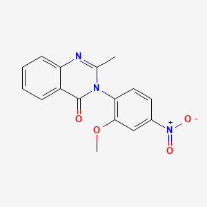 molecular formula C16H13N3O4 B1199884 硝基甲喹酮 CAS No. 340-52-3