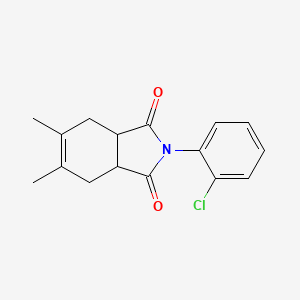 molecular formula C16H16ClNO2 B11998846 2-(2-chlorophenyl)-5,6-dimethyl-3a,4,7,7a-tetrahydro-1H-isoindole-1,3(2H)-dione 