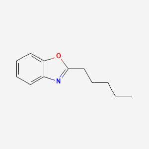 molecular formula C12H15NO B11998863 Benzoxazole, 2-pentyl- CAS No. 6996-50-5