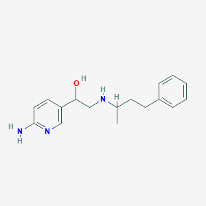 molecular formula C17H23N3O B011999 6-Amino-alpha-(((1-methyl-3-phenylpropyl)amino)methyl)-3-pyridinemethanol CAS No. 103583-08-0