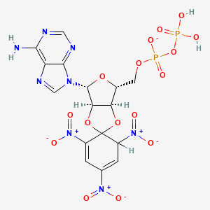 molecular formula C16H15N8O16P2- B1199902 2',3'-O-(2,4,6-Trinitrophenyl)adenosine 5'-diphosphate 
