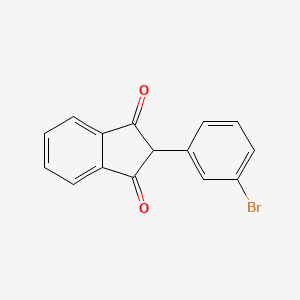 molecular formula C15H9BrO2 B11999053 2-(3-bromophenyl)-1H-indene-1,3(2H)-dione 
