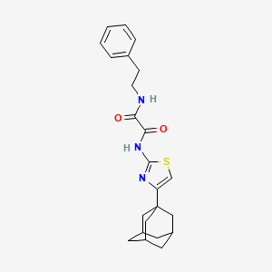 molecular formula C23H27N3O2S B11999090 N~1~-[4-(1-adamantyl)-1,3-thiazol-2-yl]-N~2~-(2-phenylethyl)ethanediamide 