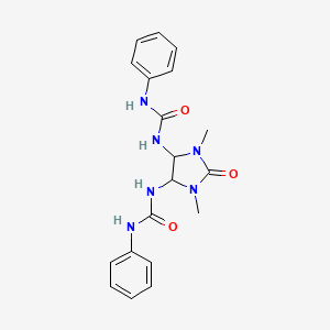 molecular formula C19H22N6O3 B1199911 1-[5-[[苯胺基(氧代)甲基]氨基]-1,3-二甲基-2-氧代-4-咪唑烷基]-3-苯基脲 