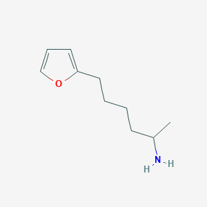 molecular formula C10H17NO B11999153 2-(5-Aminohexyl)furan 