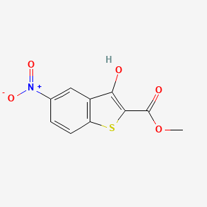 molecular formula C10H7NO5S B11999208 Methyl 3-hydroxy-5-nitrobenzo(b)thiophene-3-carboxylate CAS No. 26759-52-4