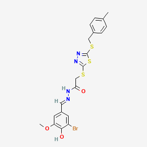 molecular formula C20H19BrN4O3S3 B11999388 C20H19BrN4O3S3 