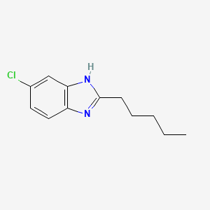 molecular formula C12H15ClN2 B11999426 6-Chloro-2-pentyl-1H-benzimidazole CAS No. 66073-78-7