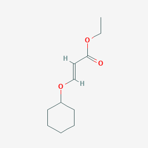 molecular formula C11H18O3 B11999486 ethyl (E)-3-cyclohexyloxyprop-2-enoate CAS No. 7506-99-2