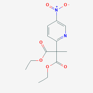 molecular formula C13H16N2O6 B11999493 Diethyl 2-methyl-2-(5-nitro-2-pyridinyl)malonate 