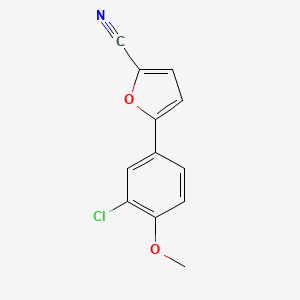 molecular formula C12H8ClNO2 B11999651 5-(3-Chloro-4-methoxyphenyl)-2-furonitrile CAS No. 124014-02-4