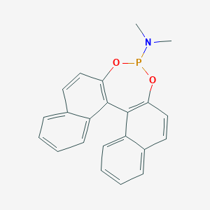 molecular formula C22H18NO2P B119998 (R)-N,N-Dimethyldinaphtho[2,1-d:1',2'-f][1,3,2]dioxaphosphepin-4-amine CAS No. 157488-65-8