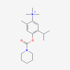 molecular formula C19H31N2O2+ B1199981 Trimethyl-[2-methyl-4-[oxo(1-piperidinyl)methoxy]-5-propan-2-ylphenyl]ammonium 