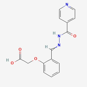 molecular formula C15H13N3O4 B1199989 Cpd 377；异烟酰苯；苯氧甲酰 