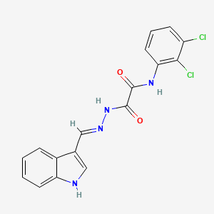 molecular formula C17H12Cl2N4O2 B11999894 N-(2,3-dichlorophenyl)-N'-[(E)-1H-indol-3-ylmethylideneamino]oxamide CAS No. 327991-95-7