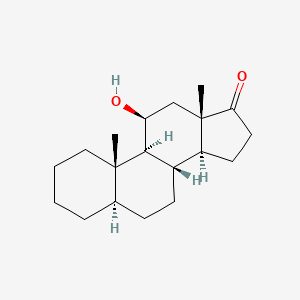 molecular formula C19H30O2 B1199990 11β-羟基-5α-雄甾烷-17-酮 CAS No. 7152-51-4