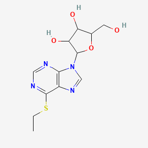 molecular formula C12H16N4O4S B1199992 2-(6-Ethylsulfanylpurin-9-yl)-5-(hydroxymethyl)oxolane-3,4-diol CAS No. 13286-04-9