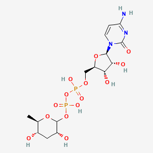 molecular formula C15H25N3O14P2 B1199996 CDP-3,6-dideoxy-D-glucose 