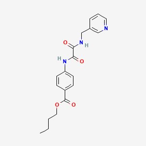 molecular formula C19H21N3O4 B12000024 Butyl 4-({oxo[(3-pyridinylmethyl)amino]acetyl}amino)benzoate 
