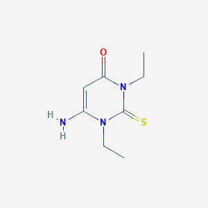 molecular formula C8H13N3OS B12000032 6-Amino-1,3-diethyl-2-thioxo-2,3-dihydropyrimidin-4(1h)-one CAS No. 3120-51-2