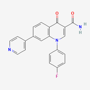 molecular formula C21H14FN3O2 B1200007 Quinoline-3-carboxamides 