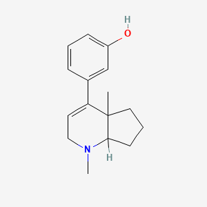 molecular formula C16H21NO B1200009 1,4a-Dimethyl-2,4a,5,6,7,7a-hexahydro-4-(3-hydroxyphenyl)-1-methyl-1H-1-pyrindine CAS No. 107383-38-0