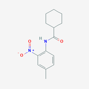 molecular formula C14H18N2O3 B12000095 N-(4-methyl-2-nitrophenyl)cyclohexanecarboxamide 