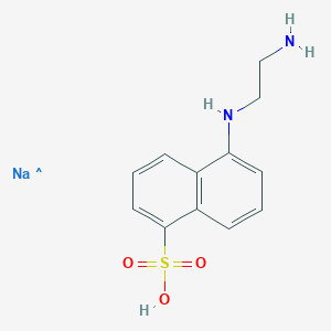 molecular formula C12H14N2NaO3S B12000187 5-(2-Aminoethylamino)-1-naphthalenesulfonic acid (sodium) 