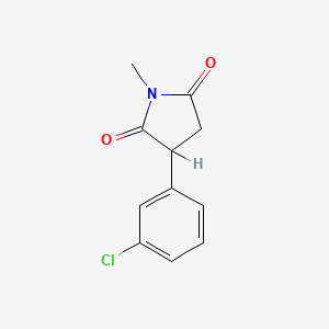 molecular formula C11H10ClNO2 B1200026 3-(3-Chlorophenyl)-1-methylpyrrolidine-2,5-dione CAS No. 74208-84-7