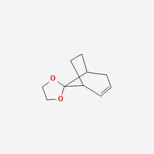 molecular formula C10H14O2 B12000356 Spiro[bicyclo[3.2.1]oct-2-ene-8,2'-[1,3]dioxolane] CAS No. 55738-20-0