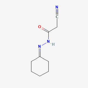 molecular formula C9H13N3O B12000385 2-cyano-N'-cyclohexylideneacetohydrazide CAS No. 4974-50-9