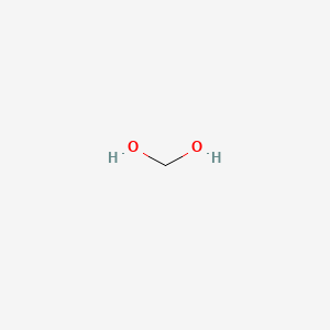 molecular formula CH2(OH)2<br>CH4O2 B1200039 Methanediol CAS No. 463-57-0