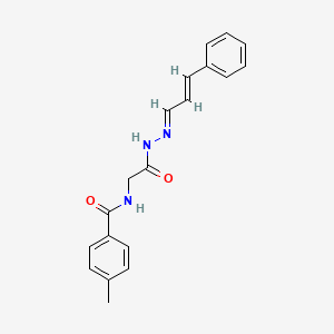 molecular formula C19H19N3O2 B12000408 4-Methyl-N-(2-oxo-2-(2-(3-phenyl-2-propenylidene)hydrazino)ethyl)benzamide CAS No. 769142-55-4