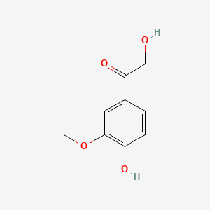 molecular formula C9H10O4 B12000418 2-Hydroxy-1-(4-hydroxy-3-methoxyphenyl)ethanone CAS No. 18256-48-9